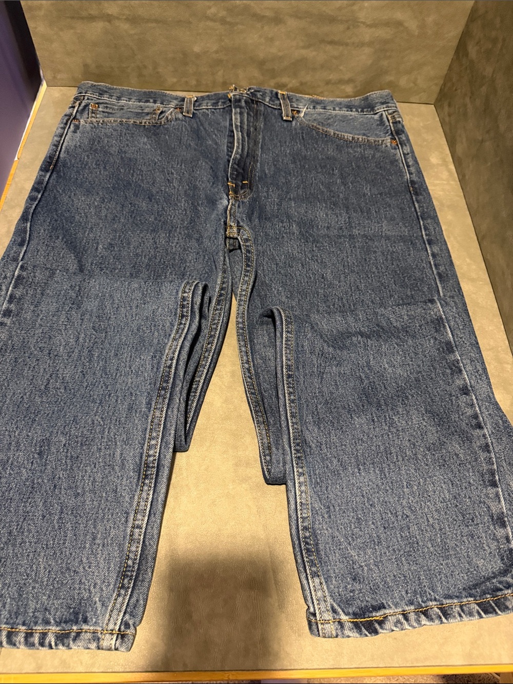 Levi’s 505 Straight-Leg Denim Jeans in Blue 38x34